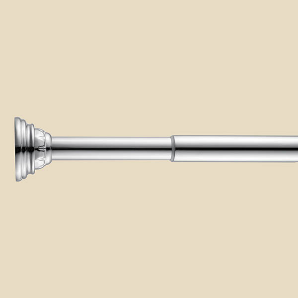 Карниз прямой для ванной с кольцами (12 шт) CS-1-Chrome 1035-1850 мм